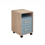 Ladičar Kinder 2F (premium hrast - plavo)