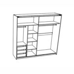 Ormar klizni Elegance AP 230 O (nordik hrast - pijesak sjaj) - Slika 3