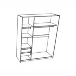 Ormar klizni Elegance AP 180 (nordik hrast - pijesak sjaj) - Slika 3