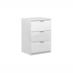 Noćni ormarić Elegance 3F (bijelo sjaj)